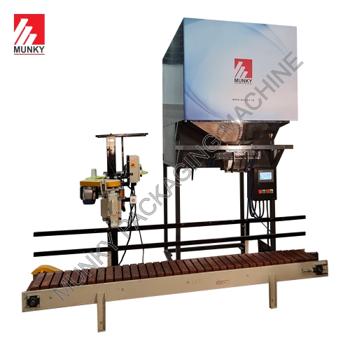 Automatic Rice/Grain Bag Packing Machine with Stitching Head (20kg-50kg)